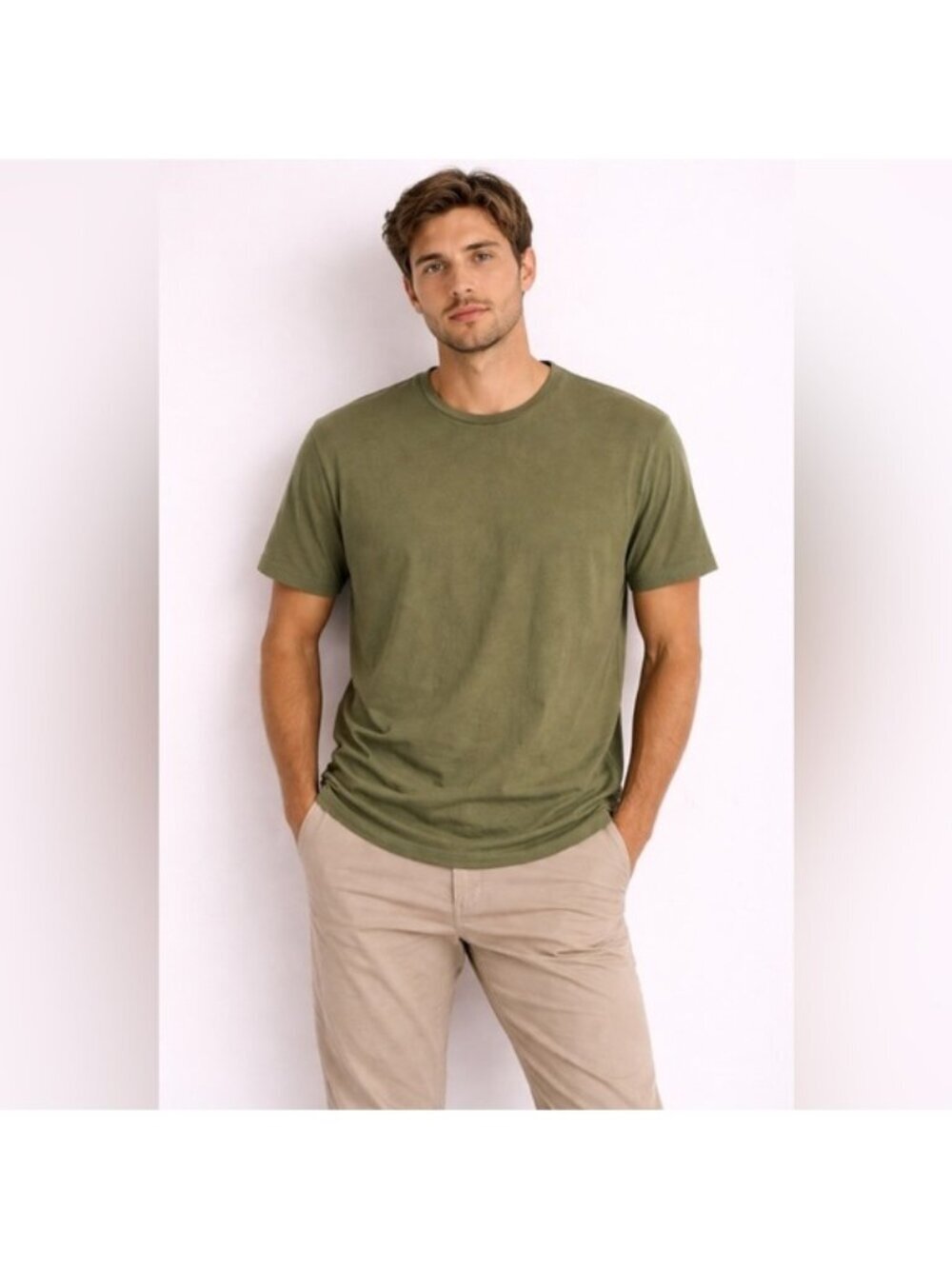 Goodfellow & Co Lyndale Tee Olive Green Short Sleeve T-Shirt Size L